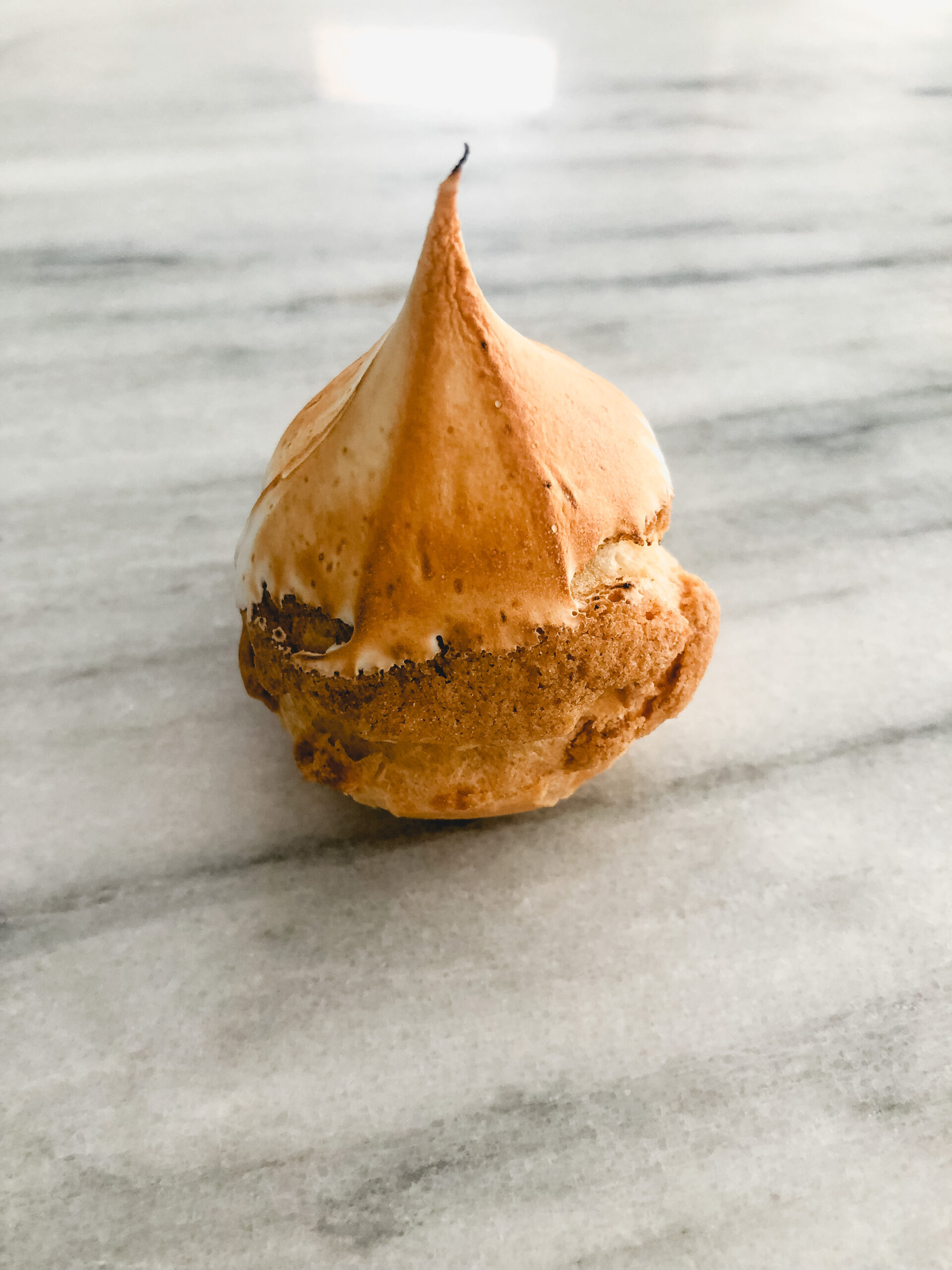 Lemon Meringue filled gluten free cream puff