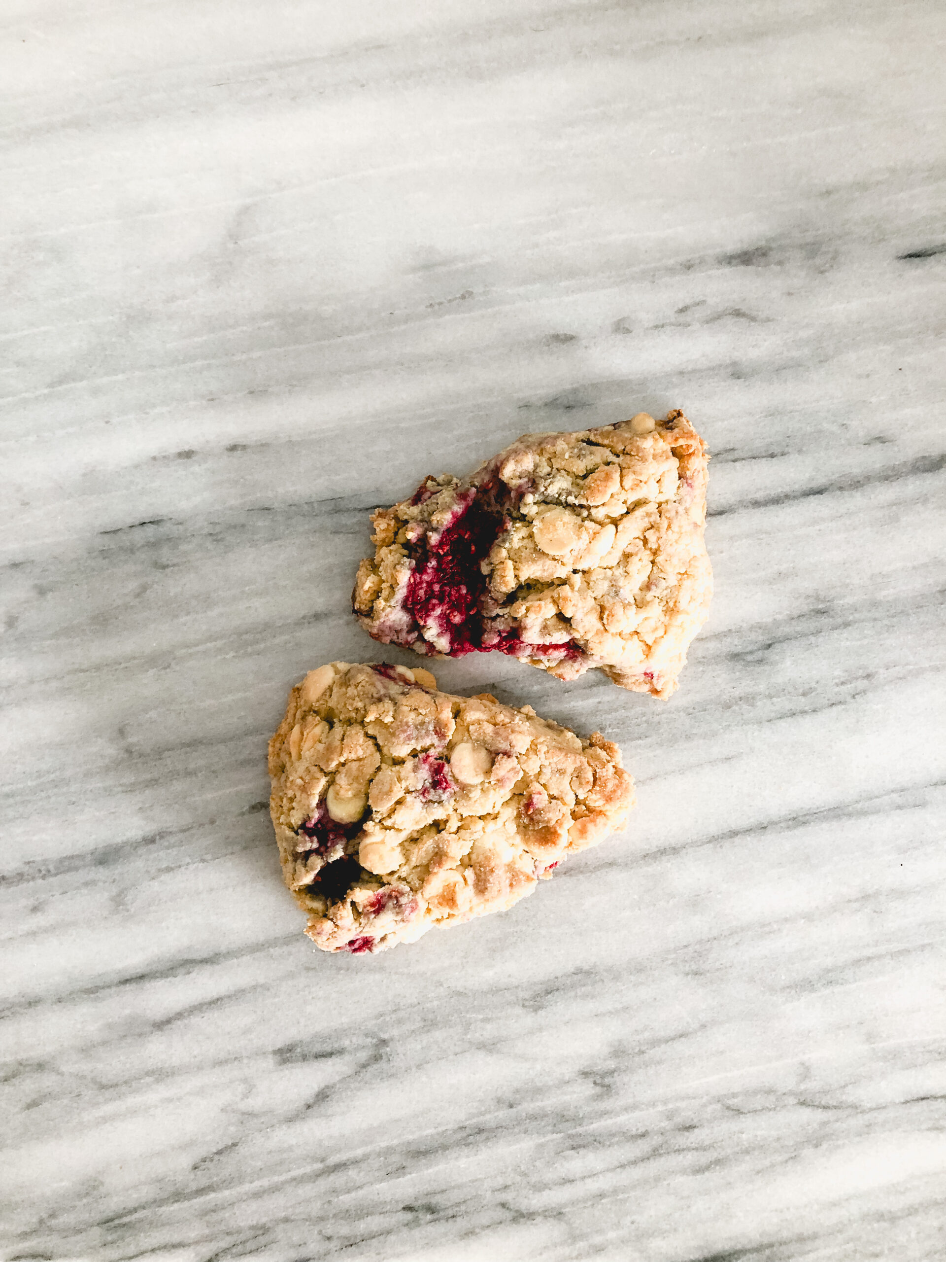Buttery Gluten free white chocolate raspberry breakfast 