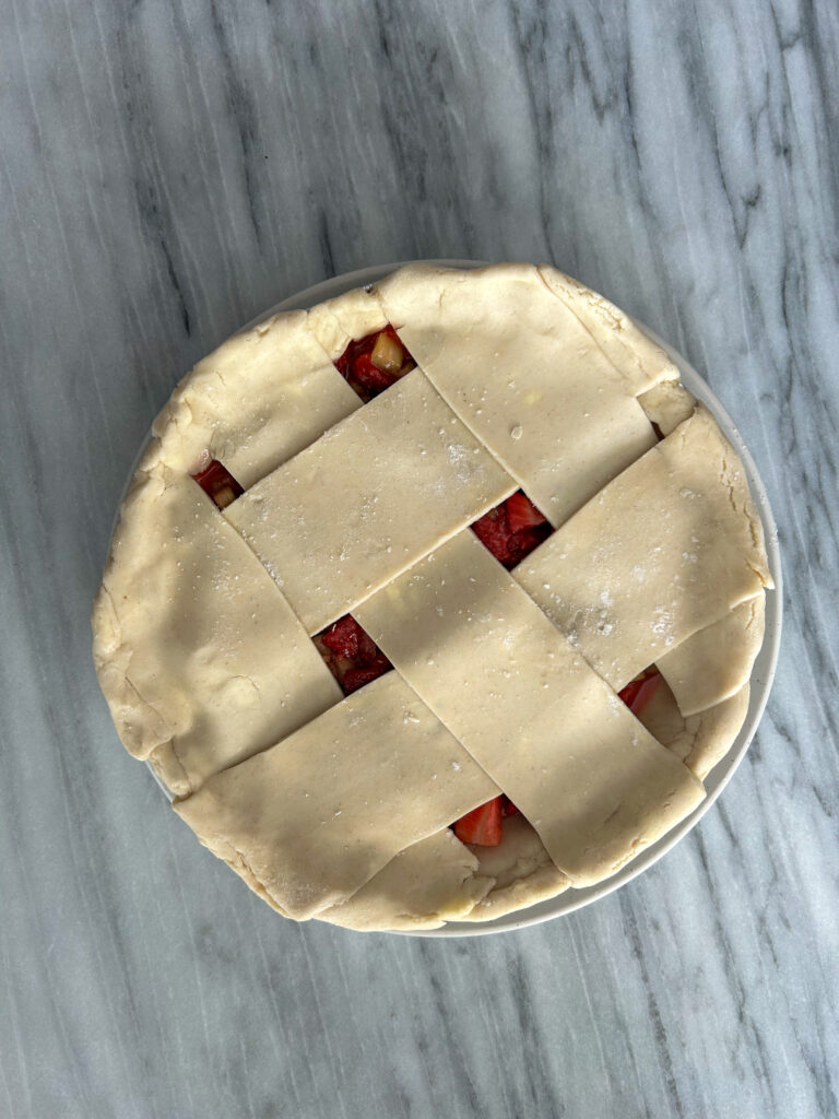 Gluten Free Flaky Pie Crust Before Going into Oven