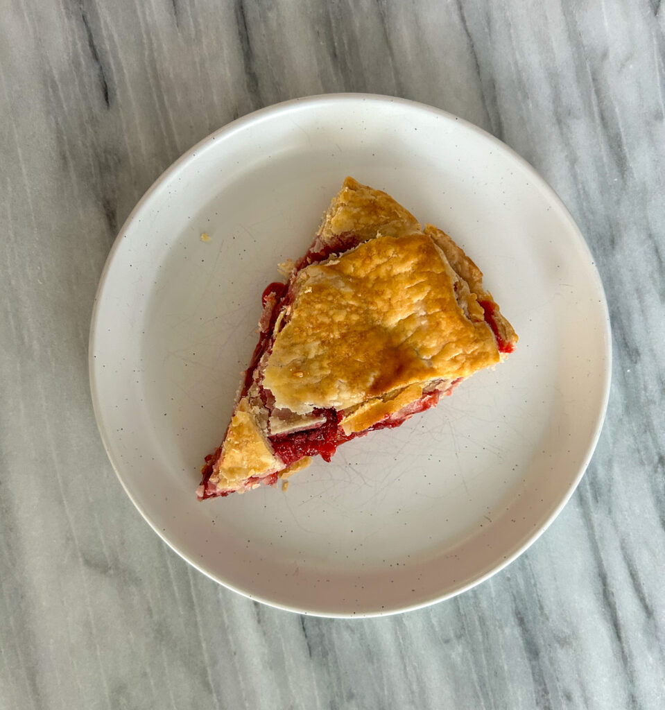 Gluten Free Strawberry Rhubarb Piece of Pie