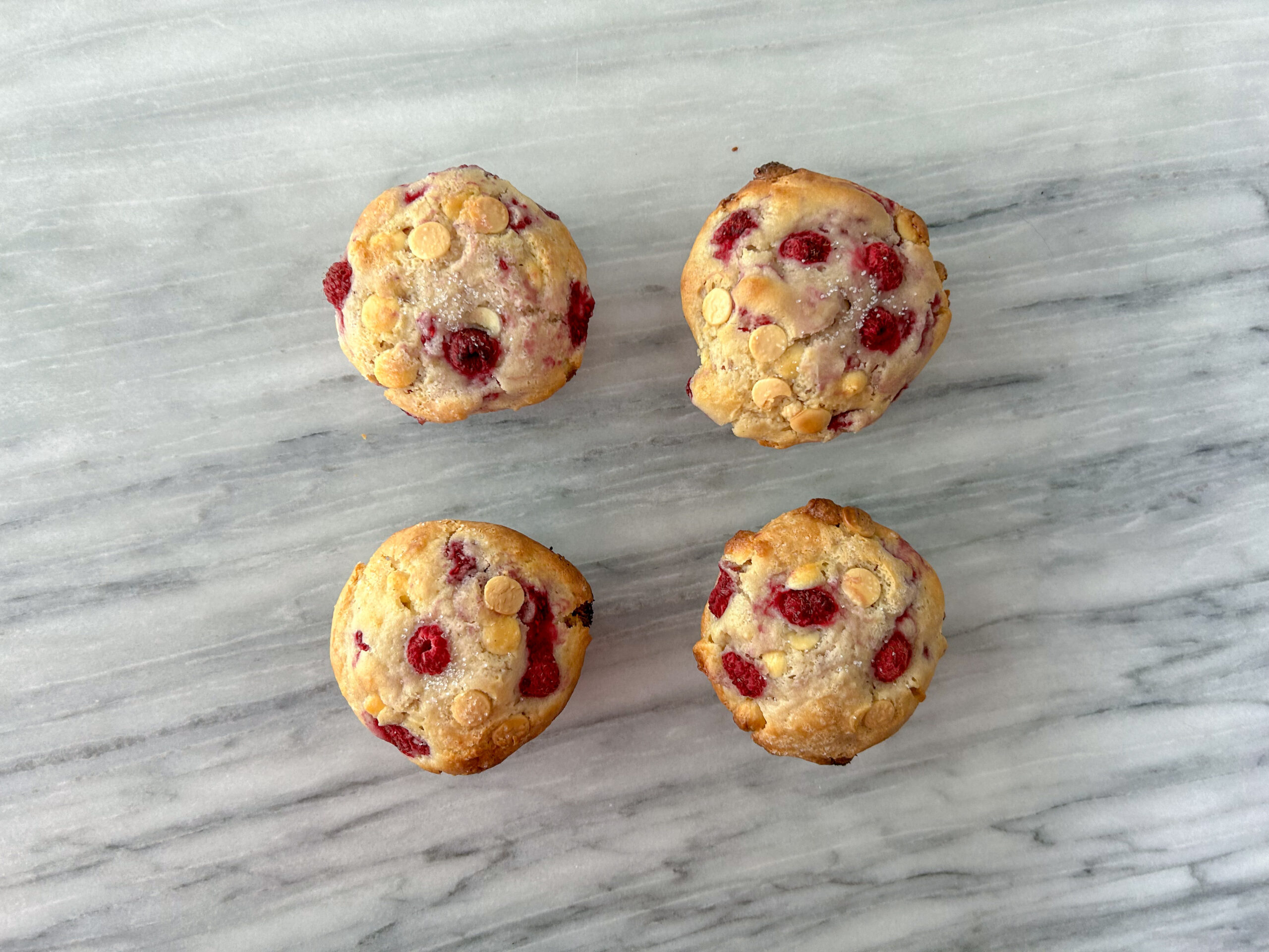 Gluten Free Raspberry White Chocolate Muffins