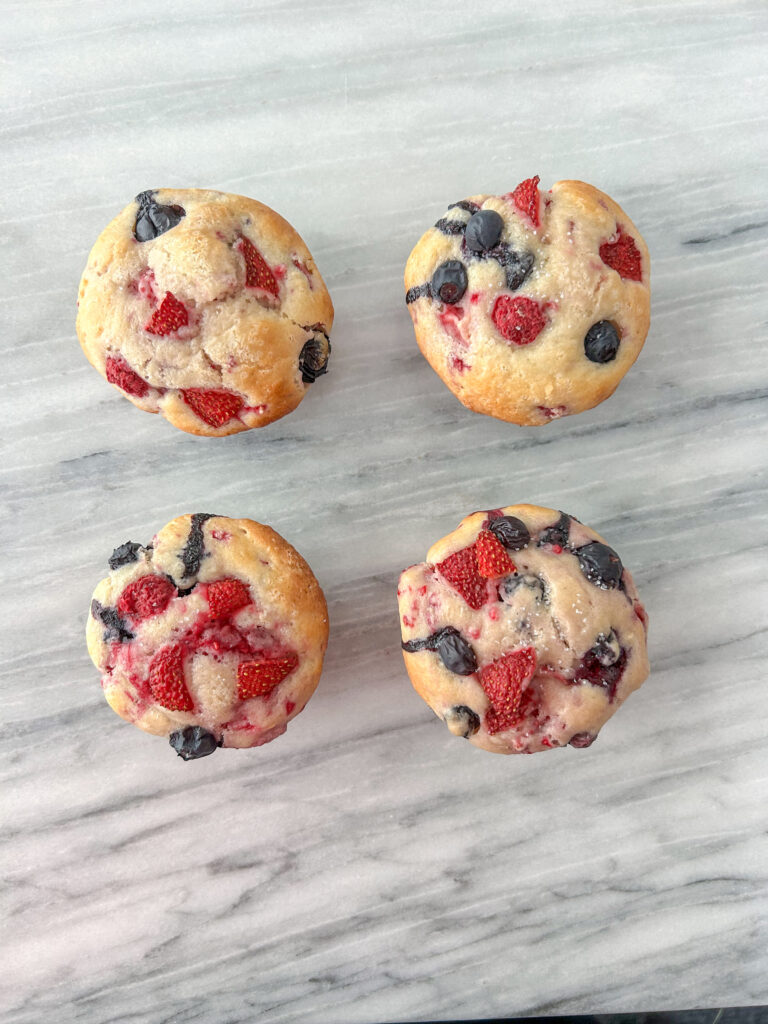 Gluten free triple berry muffins