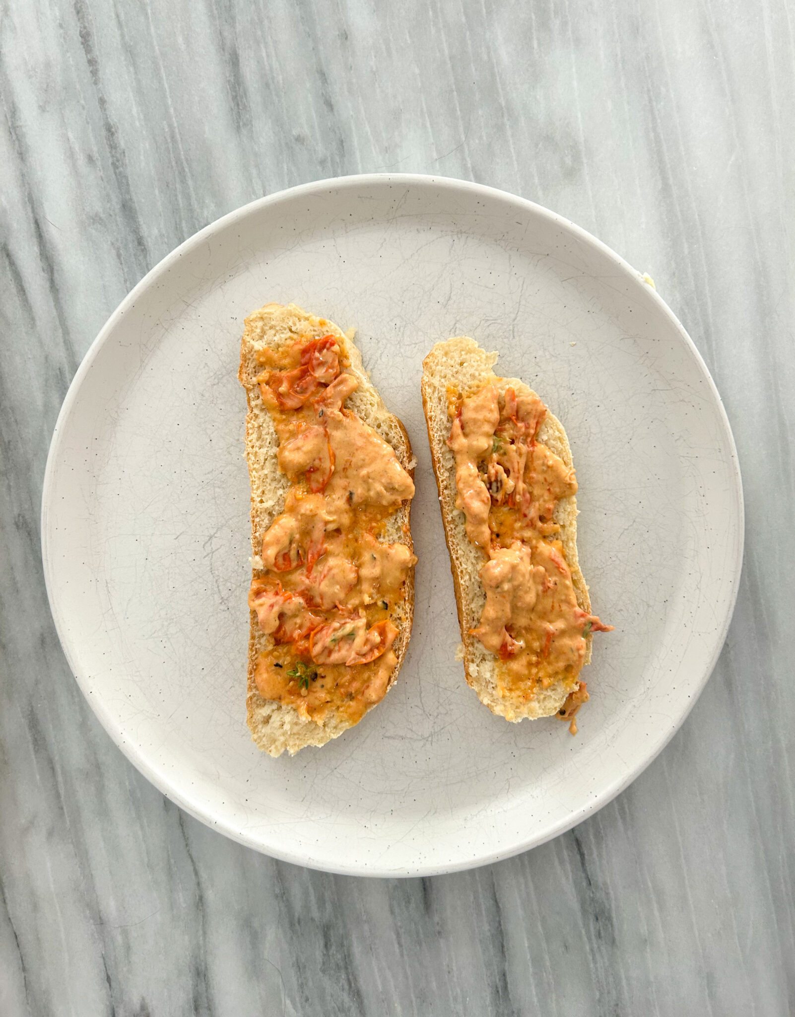 Roasted Tomato Butter on Gluten Free Bread