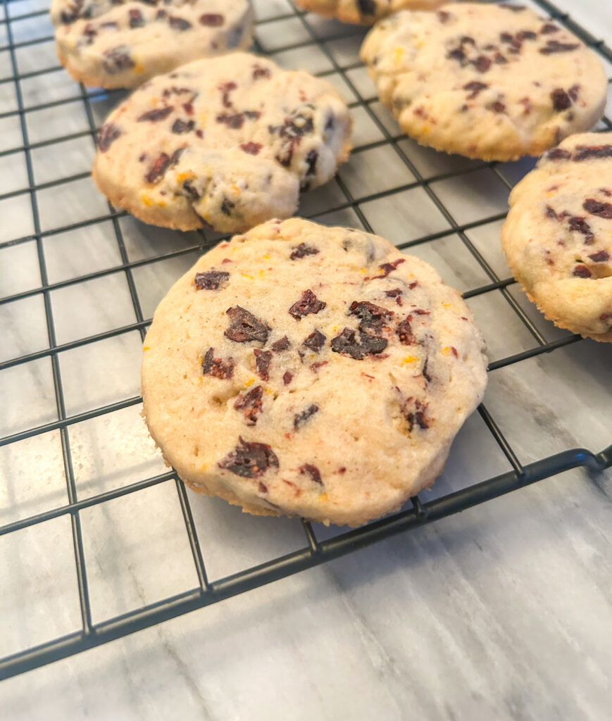 Gluten Free Cranberry Orange Shortbread Cookies